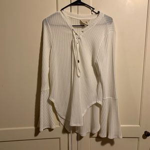 Moon river bell sleeve shirt